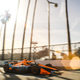 A photo of a Mclaren racing round the Long Beach circuit